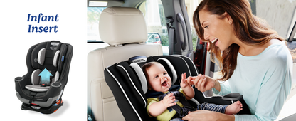 Convertible Baby Car Seat: Rear/Forward-Facing, Adjustable Extension Panel for Extra Legroom